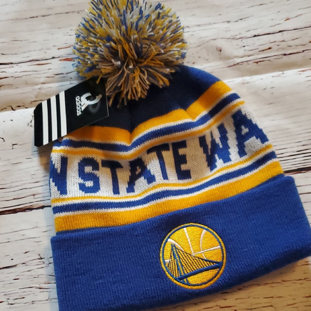 🆕️ ADIDAS NBA WARRIORS KIDS BEANIE 💙💛